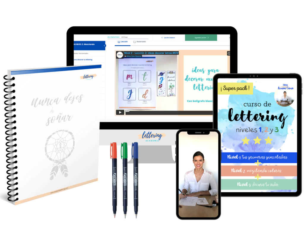 curso lettering online 3 pack