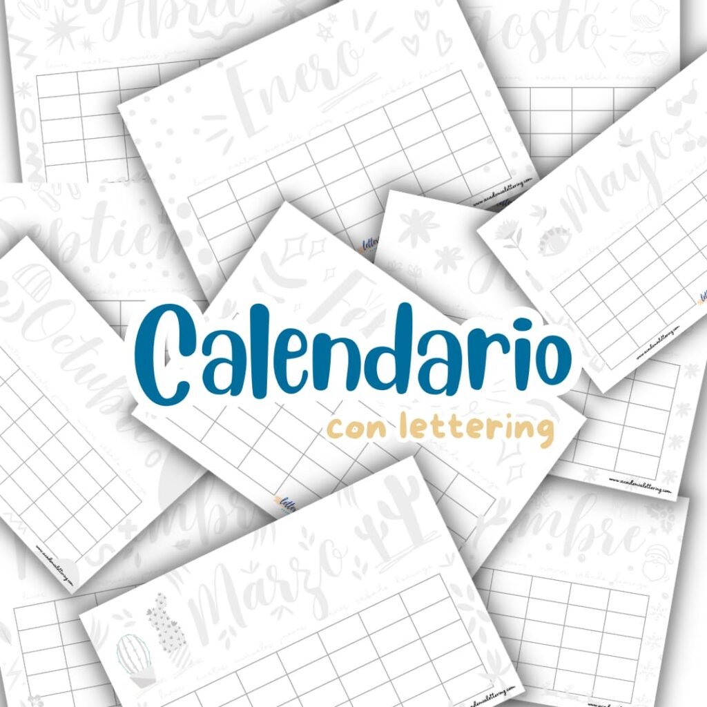 calendario de lettering