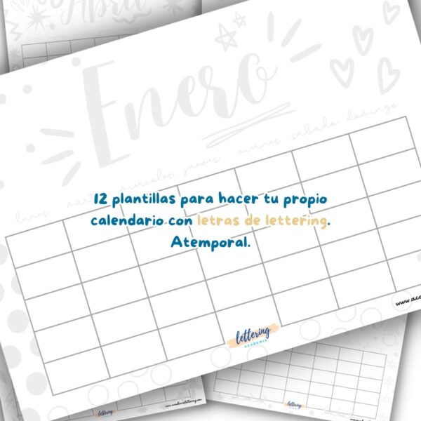 calendario de lettering pdf