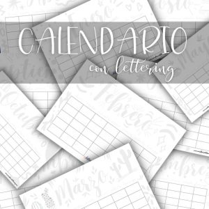calendario lettering 12 meses