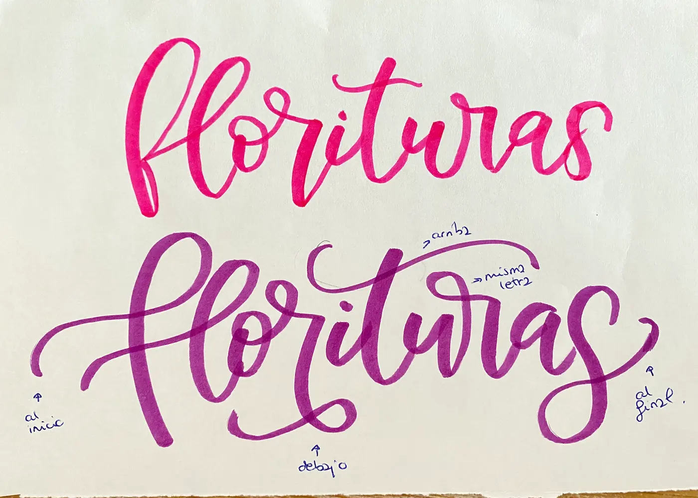 florituras lettering