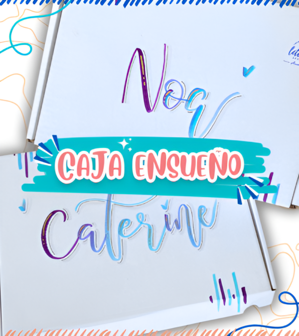 caja personalizada de lettering