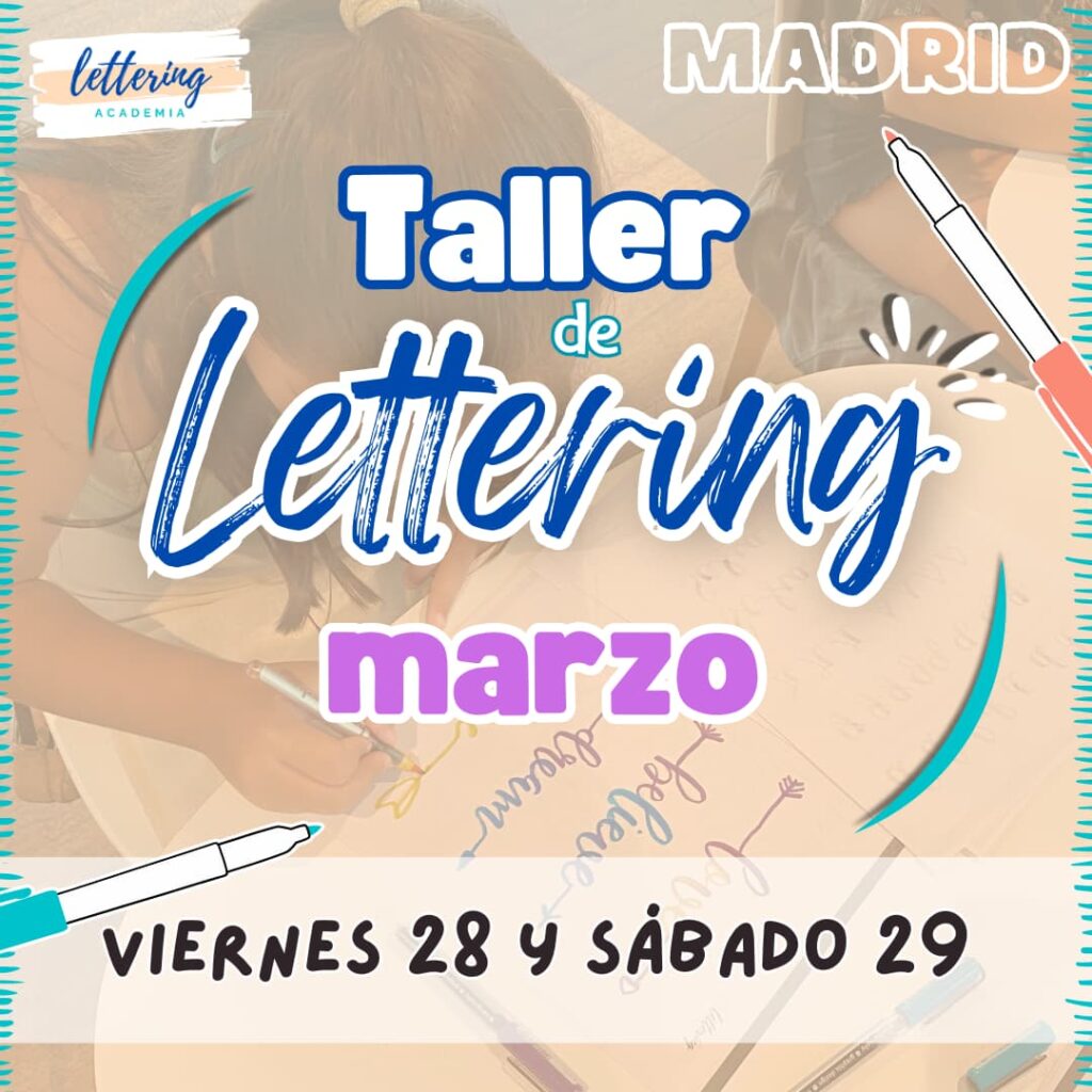 Taller lettering Madrid marzo