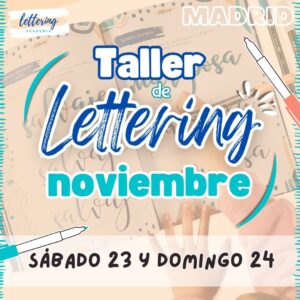 Taller lettering Madri noviembre