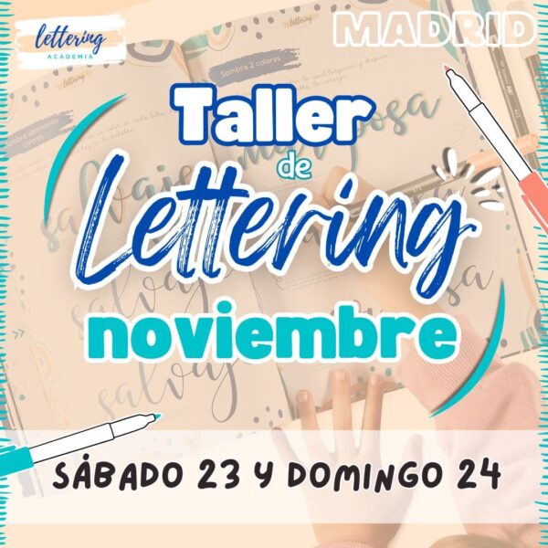 Taller lettering Madri noviembre